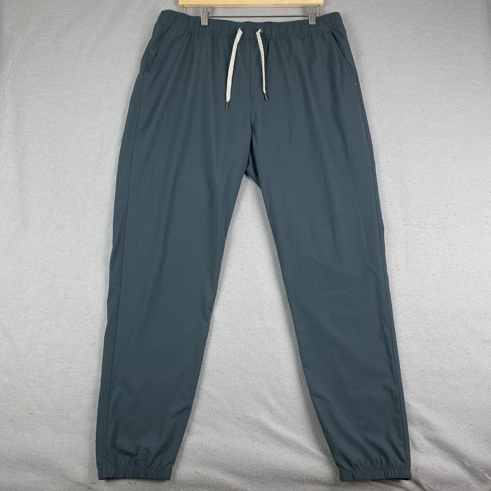 Vuori Jogger Pants Mens XL Gray Kore Woven Slim Brief Lined Drawstring Gym V456